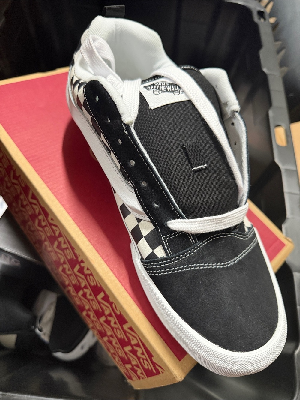 Vans Knu Skool Checkerboard Low-Top Sneaker - Picture 1 of 4